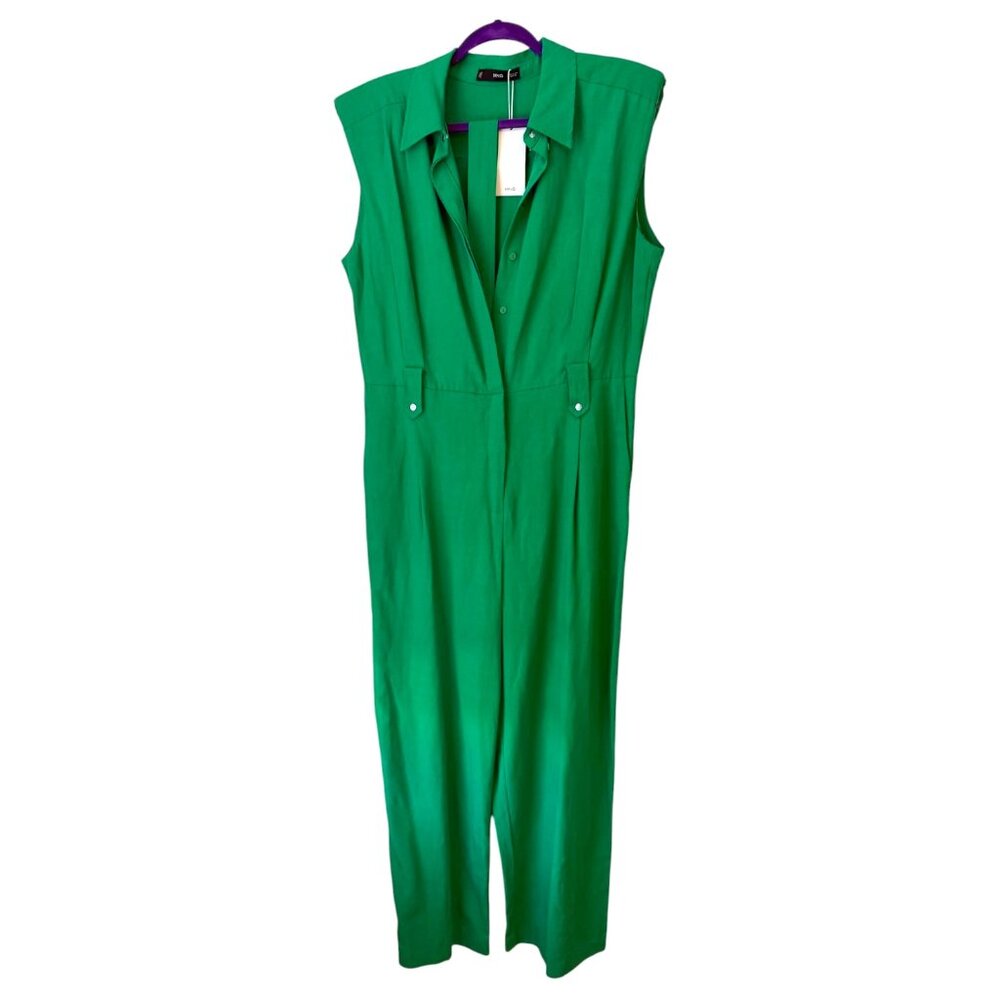 Mango Green Sleeveless Jumpsuit (NWT)